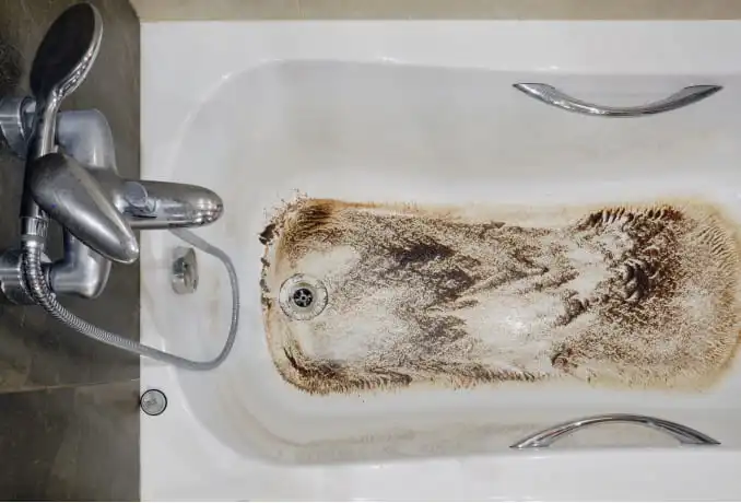 Bath before
